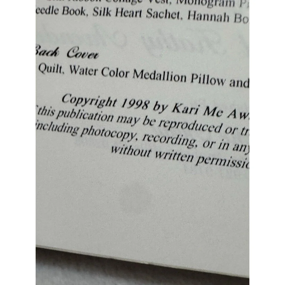 Silk Ribbon Weaving Embroidery Pattern Book Kari Mecca Kathy Awender Vintage